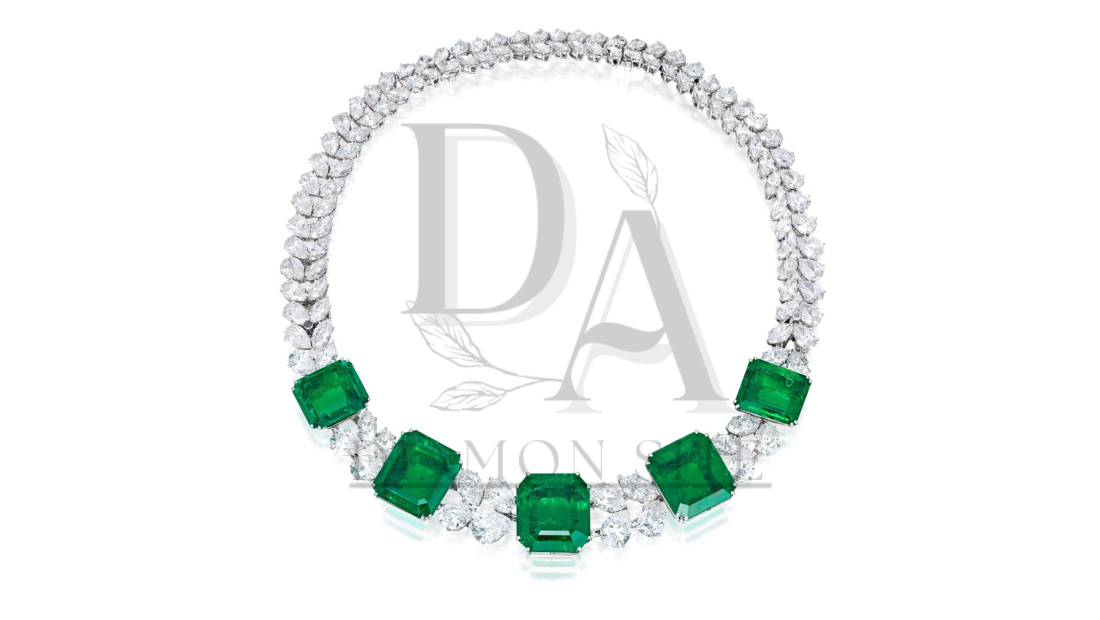 Harry Winston Emerald Diamond Necklace